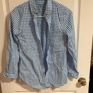 Vineyard Vines Blue and White Checkered Kids Button Down Shirt
